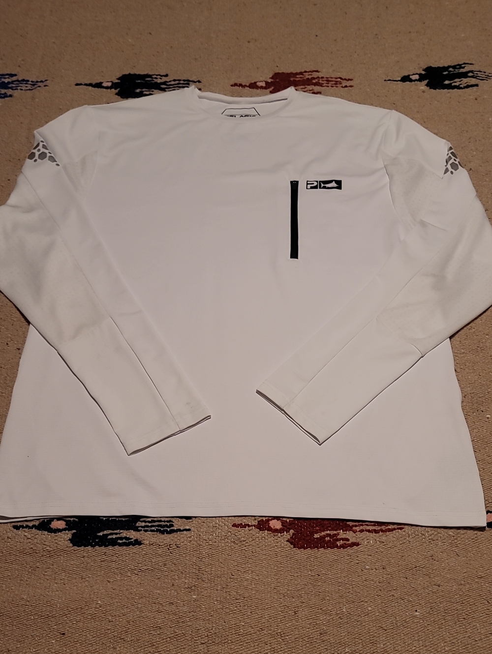 Pelagic Aeroflex Tek White Long Sleeve Sun Performance Fishing Shirt